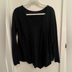 Fresh Produce Black Long Sleeve V-Neck knit  Top